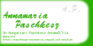 annamaria paschkesz business card